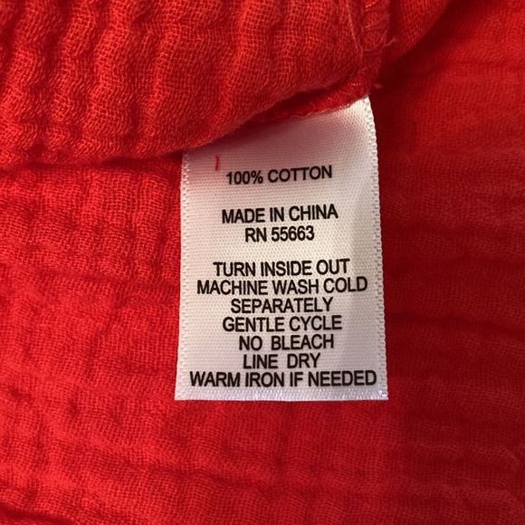 For Cynthia Dress Red Gauze Causal Pull On Maxi Dress - Picture 13 of 14